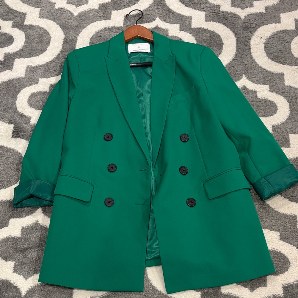 Stradivarius Vibrant Green Women's Blazer